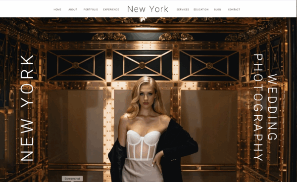New York Template website Hero Section